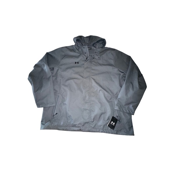 Under Armour Other - Mens‎ 4X Under Armour Jacket Storm Proof Lined Rain Hoodie black full zip new